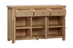 Dundee Glencoe Oak 3 Door Sideboard