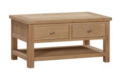 Dundee Glencoe Oak Coffee Table with 2 Drawers