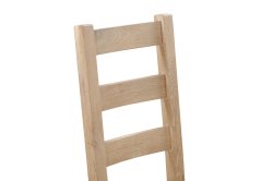 Dundee Glencoe Oak Pair of Ladderback Chairs with Fabric Seat
