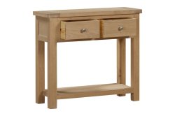 Dundee Glencoe Oak Console Table with 2 Drawers