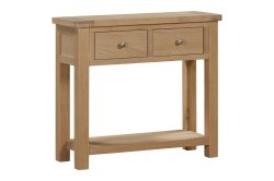 Dundee Glencoe Oak Console Table with 2 Drawers