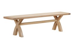 Dundee Glencoe Oak Cross Leg Bench