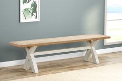 Dundee Glencoe Painted Cross Leg Bench