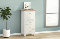 Dundee Glencoe Painted 5 Drawer Tall Chest