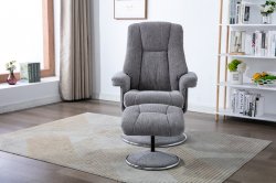 Dawson Swivel Chair & Stool in Fabric