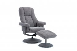 Dawson Swivel Chair & Stool in Fabric