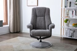 Dawson Swivel Chair & Stool in Fabric