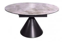 Torelli Alonso Gloss Ceramic Extending Dining Table Grey