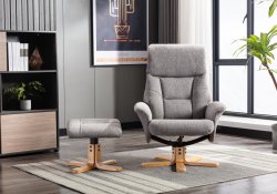 Melbourne Recliner Swivel Chair & Stool