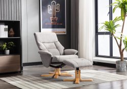 Melbourne Recliner Swivel Chair & Stool
