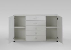 Tokio 5 Drawer 2 Door Chest in Carcase Colour