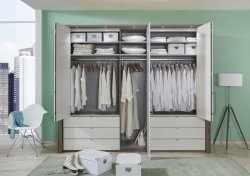 Loft 5 Door, 6 Drawer Functional Wardrobe