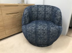 Interior Collections Egg Chair in Stripe Blue