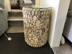 Driftwood round Lamp Table