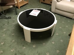 Apollo Black Glass & White Gloss Coffee Table