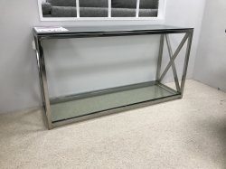 Chrome & Glass Console Table