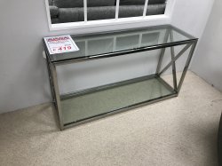 Chrome & Glass Console Table