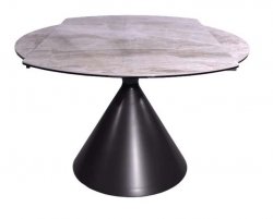 Torelli Alonso Gloss Ceramic Extending Dining Table Grey