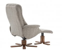 Sanford Swivel Recliner and Footstool Wheat