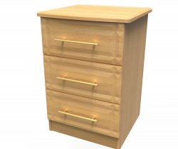 Welcome Faye 3 Drawer Bedside Cabinet