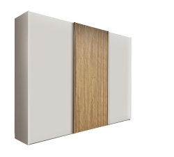 Wiemann Denver Wardrobe with Sliding Wooden Doors & Decking in Carcase Colour
