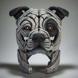 Staffordshire Bull Terrier Bust Blue