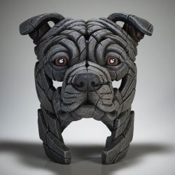 Staffordshire Bull Terrier Bust Blue