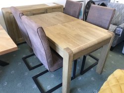 Derwent Small Extending Dining Table & 4 Dining Chairs