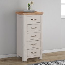 Dundee Oban Painted Tall Chest 5 Drawers