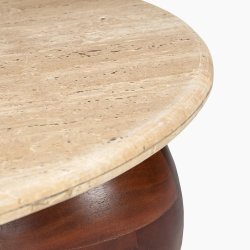 Trampoline Chloe Travertine Top Coffee Table