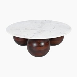 Trampoline Chloe White Marble Top Coffee Table