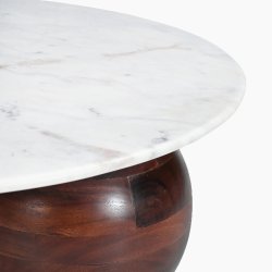 Trampoline Chloe White Marble Top Coffee Table