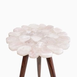 trampoline Rose Quartz End Table