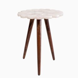 trampoline Rose Quartz End Table