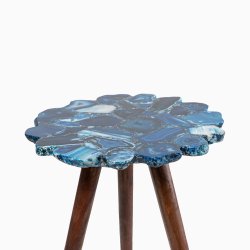 trampoline Myra Blue Agate End Table