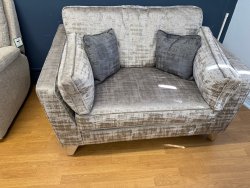 Royal Designs Hampton 3 Seater Sofa, Snuggler Chair & Footstool
