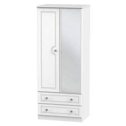 Welcome Crystal 2'6'' 2 Drawer Mirror Wardrobe