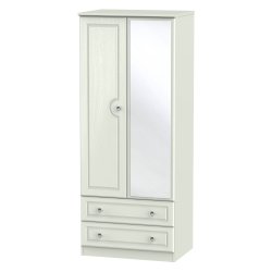 Welcome Crystal 2'6'' 2 Drawer Mirror Wardrobe