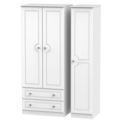 Welcome Crystal Triple 2 Drawer Wardrobe