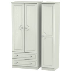 Welcome Crystal Triple 2 Drawer Wardrobe