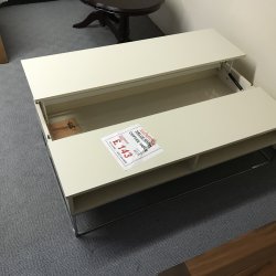 Value Mark White Gloss Storage Coffee Table