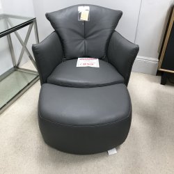 Pepe Swivel Chair and Footstool