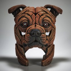 Staffordshire Bull Terrier Bust Brindle