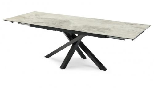 Torelli Brando Gloss Ceramic Pull-Out Extending Dining Table Grey