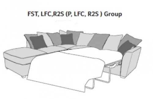 Waterford Corner Group with sofabed (Pillow back) P,LFC,R2S