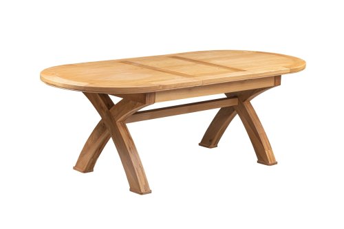 Dundee Oban 180/230cm Oval Cross Leg Dining Table