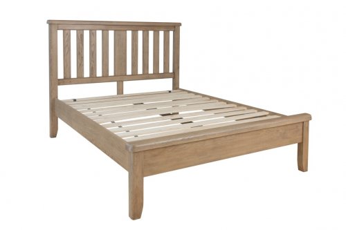 Coniston Bed with Wooden Headboard and Low End Footboard Set