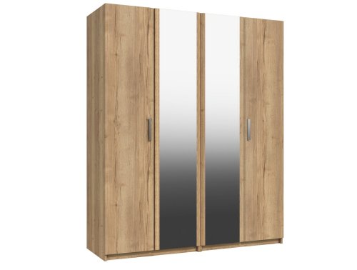 Waterfall 4 Door Wardrobe with 2 Mirrors