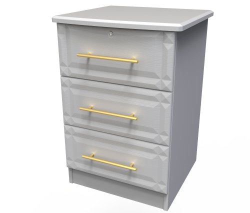 Welcome Faye 3 Drawer Bedside Cabinet