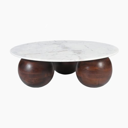 Trampoline Chloe White Marble Top Coffee Table